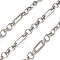 304 Stainless Steel Figaro Chains, Unwelded, Stainless Steel Color, 15x5.5x1.4mm