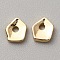 Brass Charms, Real 14K Gold Plated, Polygon, 6x5x1mm, Hole: 1.4mm, 50pcs/bag