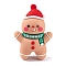 PVC Plastic Pendants, Christmas Them, Gingerbread Man, 57.5x39x21mm, Hole: 3.5mm