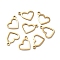 Ion Plating(IP) 304 Stainless Steel Open Pendants,, Heart, Hollow, Golden, 10x14x0.8mm, Hole: 1.4mm