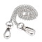 Wallet Chain, Pants Chain, Pocket Chains for Jeans and Keys, Alloy Curb Chain Belts, with Swivel Clasps, Platinum, 21.2~22.3 inch(54~56.8cm)
