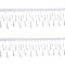2Yards Polyester with Plastic Imitation Pearl Beads Tassel Ribbons, Fringe Trimming, Gold Webbing Ribbon, White, 3 inch(75mm), 2yards/set