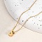 Ion Plating(IP) 304 Stainless Steel Pendant Necklaces, Real 18K Gold Plated, Letter, Letter S, 15.94 inch(40.5cm)~16.14 inch(41cm)+54mm extender, Letters: 10x6x4mm.