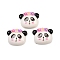 Opaque Resin Cabochons, White, Panda, 17x20.5x7mm