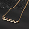 Twelve Constellations Stainless Steel Pendant Necklaces, Golden, Capricorn, 15.75 inch(40cm)