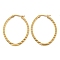 202 Stainless Steel Oval Hoop Earrings, with 304 Stainless Steel Pins for Women, Golden, 31.5x1.8mm