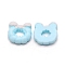 Opaque Resin Cabochons, Hair Band, Light Sky Blue, 18.5x20x8mm