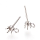 Серьги-гвоздики из нержавеющей стали марки 304 STAS-L238-026F-P-2