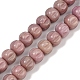Природные родонит бисер нитей G-Z080-B19-8x6mm-2