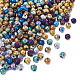 250 шт. 10 цвета гальванические натуральные бусины из вулканического камня G-PJ0001-03A-3