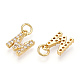 Латунные микропаве прозрачные кубические циркониевые подвески KK-ZX025-07M-2