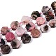 Природные родонит бисер нитей G-P534-A16-01-4