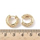 Латунные серьги-кольца с ромбами из прозрачного кубического циркония EJEW-D320-04G-5