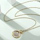 Латунные ожерелья с подвесками таро «Двенадцать созвездий» NJEW-Q006-01J-G-1