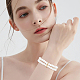 2 шт. 2-цветная платиновая застежка-крутилка с 925 стразами из стерлингового серебра STER-UN0001-05-6