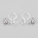 Фурнитура для сережек-клипс из нержавеющей стали 304 и пластика STAS-P208-01P-2
