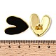 Серьги-гвоздики Heart 201 из нержавеющей стали с эмалью EJEW-Z151-12G-02-7