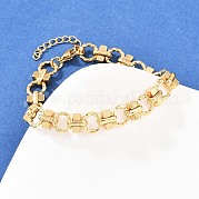 304 Stainless Steel Link Chain Bracelets BJEW-H207-01E-G