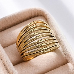 Кольца-манжеты из нержавеющей стали 304 для женщин RJEW-F174-04G