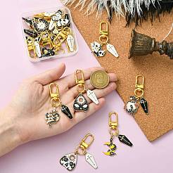 Кулон в виде гроба из эмали из готического сплава HJEW-CJ00034