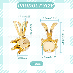 4 шт. подвеска из стерлингового серебра с кабошоном STER-NB0003-16