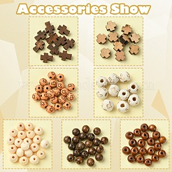 Бусины из натурального дерева венге DIY-FS0006-70