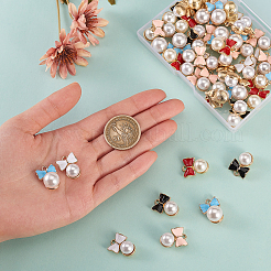 50шт 5 цвета подвески из цинкового сплава с эмалью&nbsp;ENAM-CJ0001-78