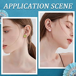 40 шт. фурнитура для сережек-клипс из нержавеющей стали 304&nbsp;STAS-SC0008-39G