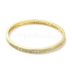 Женские браслеты на шарнирах из латуни с микропаве и прозрачным фианитом BJEW-Z061-15B