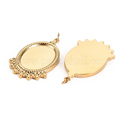 Оправы для подвесок из нержавеющей стали 304 в виде кабошонов&nbsp;X-STAS-S116-235G