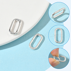 2 шт. 2 стиля 925 кольца с пружинным затвором из стерлингового серебра&nbsp;FIND-SC0020-64