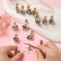 20 шт. 5 стиля мини-контейнеры для бутылок из боросиликатного стекла BOTT-YW0001-02