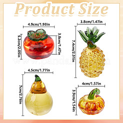 4 шт. 4 стиля лэмпворк ручной работы для украшения фруктов&nbsp;DJEW-DR0001-15