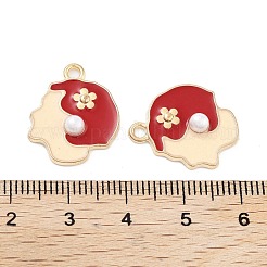 Подвески из эмалевого сплава с покрытием из легкого золота&nbsp;ENAM-M219-15KCG-03