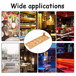 Деревянный держатель для бокалов с 12 прорезью AJEW-WH0009-72A