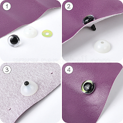 60 набор 5-х цветных полукруглых кукольных глаз из АБС-пластика&nbsp;DIY-GF0010-67B