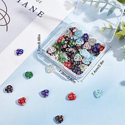 80 шт. 8 нити бусин лэмпворк миллефиори ручной работы LAMP-SC0001-20