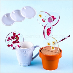 Пластиковый держатель для цветочного горшка для коврика для чашки домашнего офиса&nbsp;AJEW-H110-01