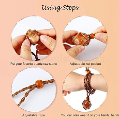 Плетеный шнур из восковой веревки макраме мешочек изготовление ожерелья&nbsp;X-NJEW-J007-01