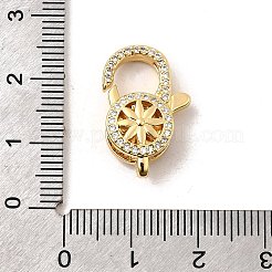 Латунный микро pave прозрачный кубический цирконий лобстер&nbsp;KK-A266-24E-G