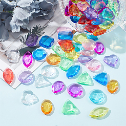 150шт 10 цвета прозрачные акриловые бусины&nbsp;DIY-PH0008-88