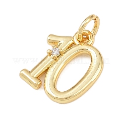 Латунные микропаве прозрачные кубические циркониевые подвески KK-P339-27G-10