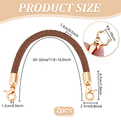 Плетеные ручки сумки из искусственной кожи&nbsp;DIY-WH0366-41C