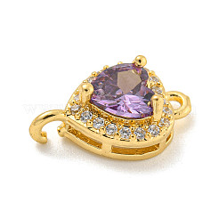 Шармы-соединители из латуни с паве из кубического циркония&nbsp;KK-Z072-06G-07