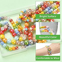 3 прядь 3 стиля гальванизированные стеклянные бусины пряди&nbsp;EGLA-CJ0001-27