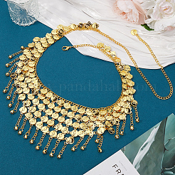 Многослойный плоский круглый пояс из сплава с цепочками FIND-WH20010-06G