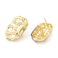 Овальные серьги-гвоздики из латуни&nbsp;EJEW-K248-13G