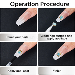 2 шт. 2 стиля 5D пластиковые наклейки для дизайна ногтей&nbsp;MRMJ-CP0001-41