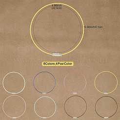 32шт 8 цвета стальной проволоки браслет шнур для самостоятельного изготовления ювелирных изделий&nbsp;TWIR-FS0001-02