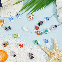 20шт ручной работы бусины лэмпворк&nbsp;LAMP-SC0001-71